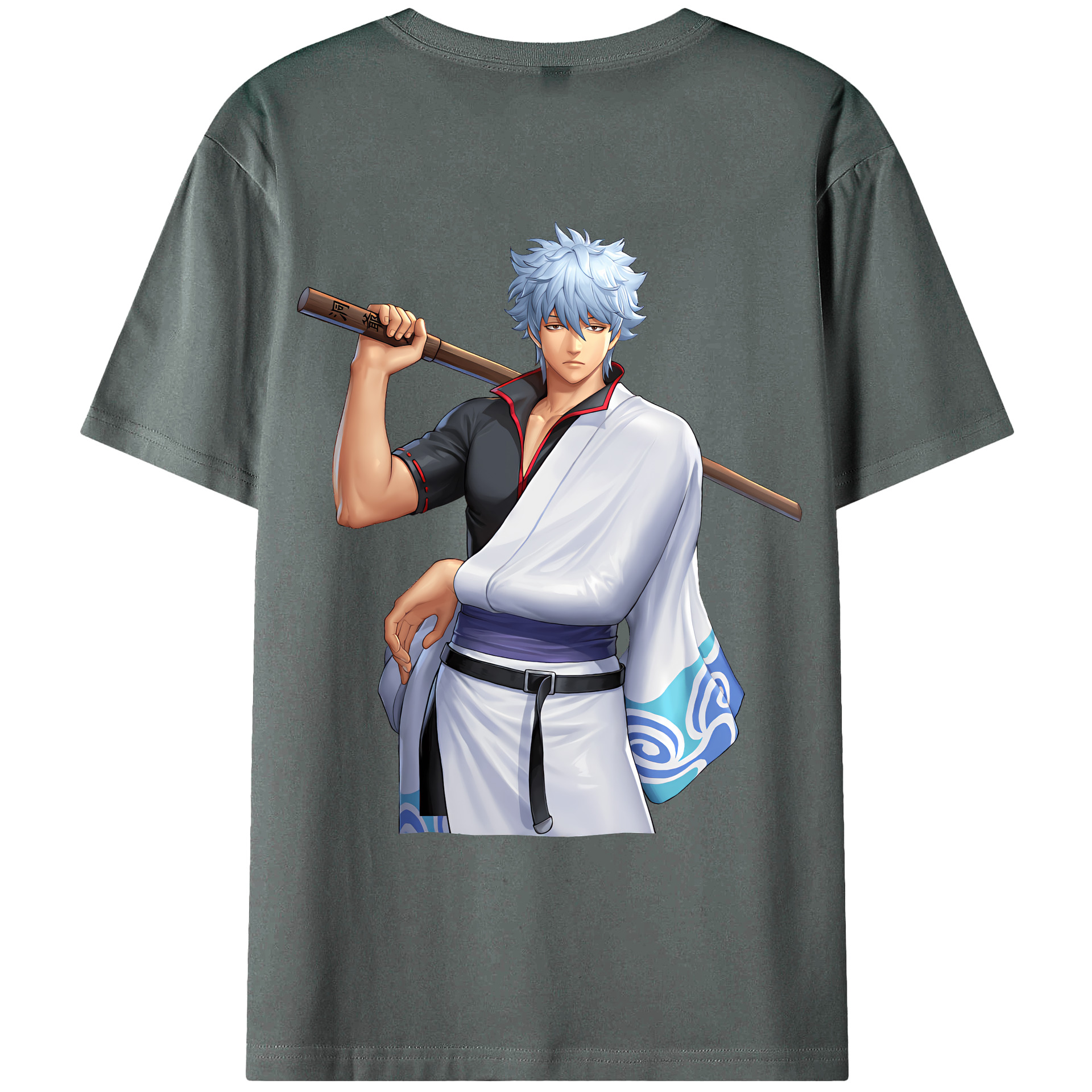 （画像用） ぎんたま 坂田銀時（さかたぎんとき） 神楽 志村新八（しむら しんぱち） GINTAMA Sakata Gintoki Kagura Shimura Shinpachi 綿100％ メンズ半袖Tシャツ（バックプリント） 通気性